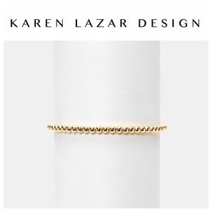 Karen Lazar 3mm Yellow Gold Bead Bracelet